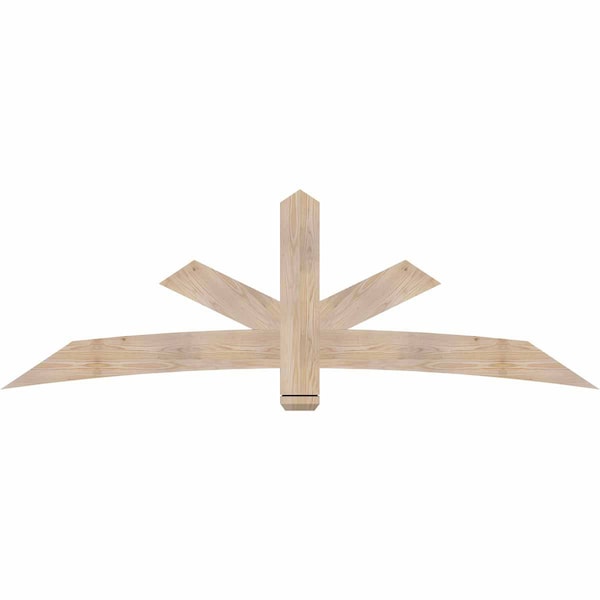 Ekena Millwork Alberta Smooth Timber Gable Bracket, Douglas Fir, 84"W x 28"H x 1 1/2"D x 5 1/2"F, 8/12 Pitch GBW084X28X0206ALB00SDF - main